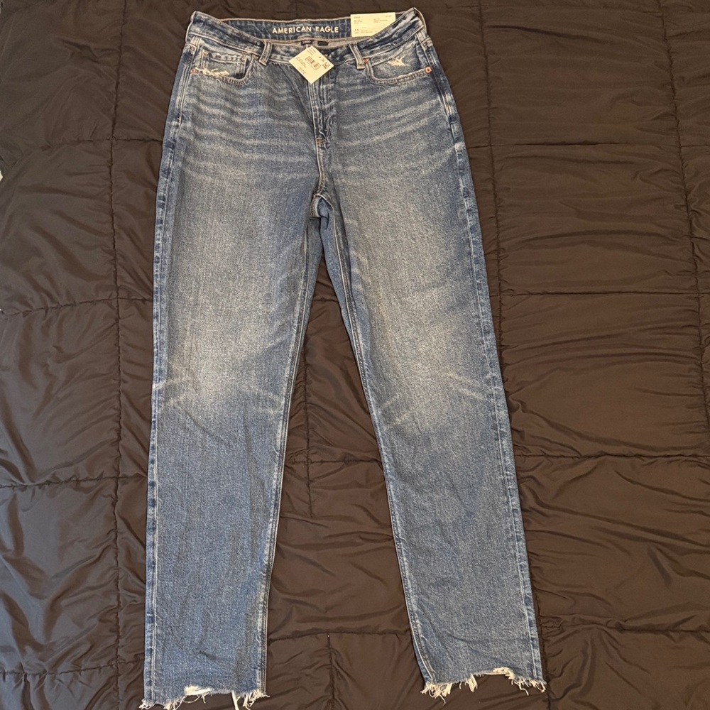American Eagle Outfitters Women's Classic Blue Straight Leg Jeans